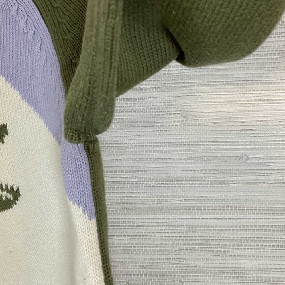 Lacoste Sport Crocodile Logo Graphic Sweater Green Lavender Colorblock 36 XS - Picture 5 of 12